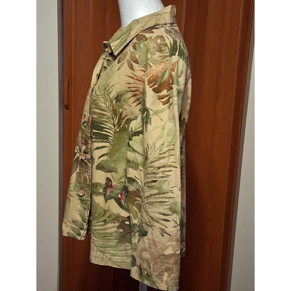 Drapers & Damons Tropical Beige/green Blazer 100% Cotton Medium - Picture 4 of 11